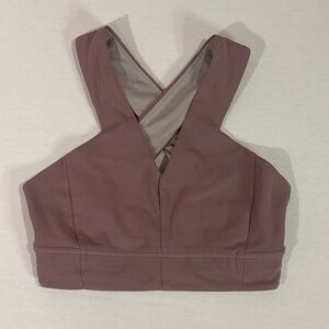 Lululemon Mauve Cross Back Sports Bra Medium Support Size 6